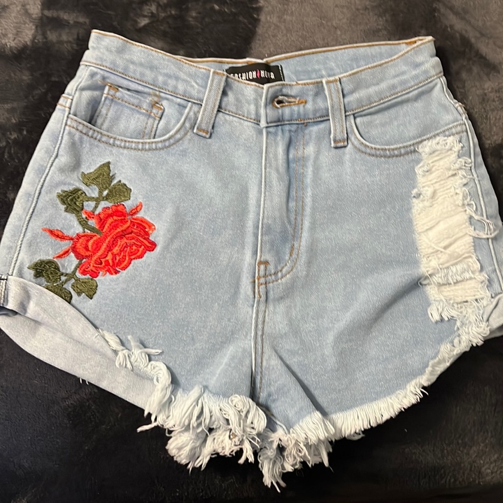 Rose Print Shorts